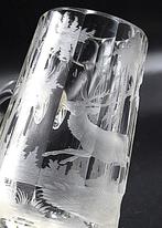 Moser & Söhne Antique Engraved Glass Goblet 1860 - Bokaal -, Antiek en Kunst