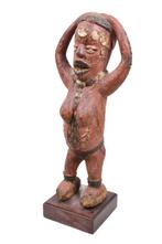 Voorouderfiguur (met sokkel) - Kuyu - Nigeria (Zonder