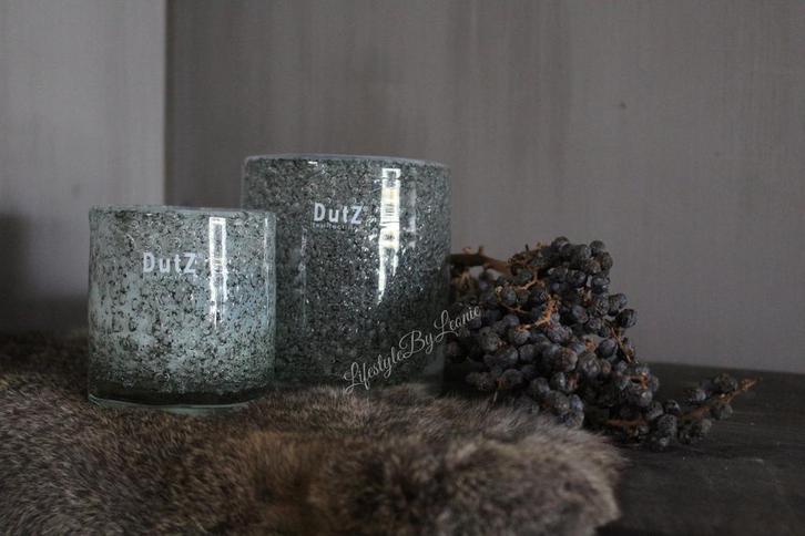 DUTZ glazen windlicht galaxy bubbels marble 10 x 9 cm, Huis en Inrichting, Woonaccessoires | Kandelaars en Kaarsen, Nieuw, Ophalen of Verzenden