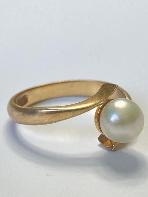 Zonder Minimumprijs - Ring - 18 karaat Geel goud Parel, Sieraden, Tassen en Uiterlijk, Ringen