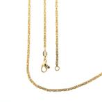 Gouden vierkante koningsschakel ketting | 91 cm, Sieraden, Tassen en Uiterlijk, Kettingen, Ophalen of Verzenden, Gebruikt, Overige kleuren