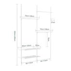 2dekans | SoBuy FRG34-II-W Verstelbare Telescopische, Huis en Inrichting, Kasten | Kledingkasten, Ophalen of Verzenden, Zo goed als nieuw