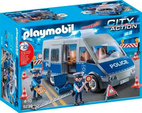 Playmobil Politiebus met Wegversperring - 9236 (Nieuw), Kinderen en Baby's, Speelgoed | Playmobil, Nieuw, Verzenden