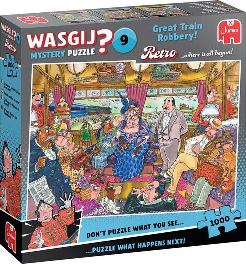 Wasgij Retro Mystery 9 - De Grote Treinroof! (1000 stukjes), Hobby en Vrije tijd, Denksport en Puzzels, Nieuw, Verzenden