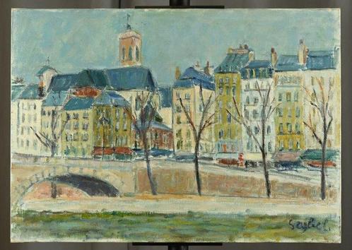 Lyne Seybel (1919-2009) - Paris, le pont Louis Philippe, Antiek en Kunst, Kunst | Schilderijen | Klassiek
