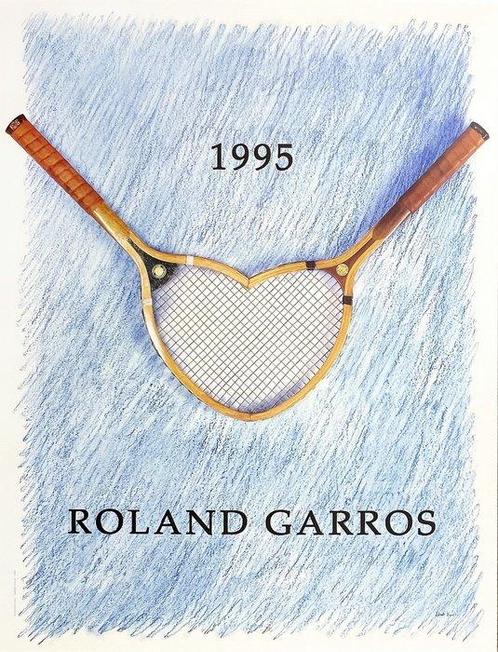 Donald Lipski - Originalplakat - Roland Garros 1995, Antiek en Kunst, Kunst | Tekeningen en Foto's