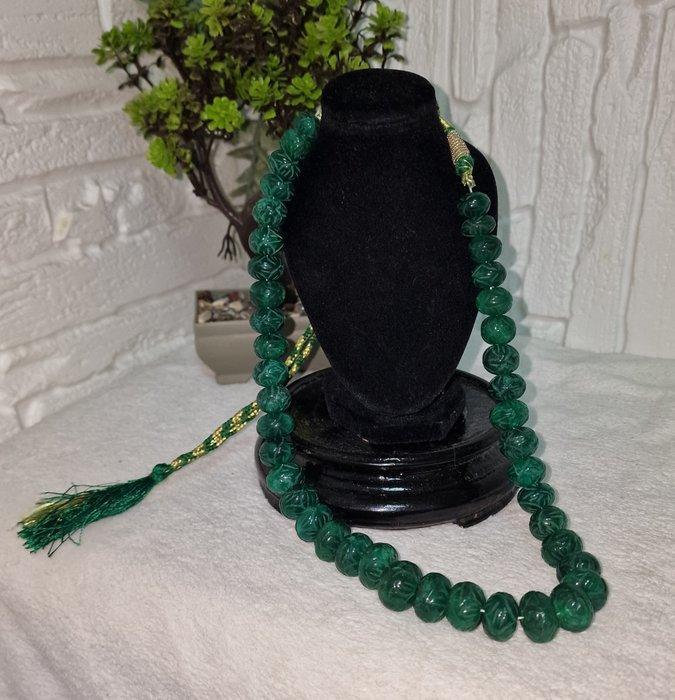 Natuurlijk gesneden smaragd halsketting – 872,00 karaat, Verzamelen, Mineralen en Fossielen