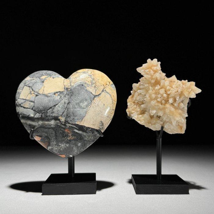 Geen minimumprijs - prachtige paar Maligano Jasper en, Antiek en Kunst, Kunst | Designobjecten