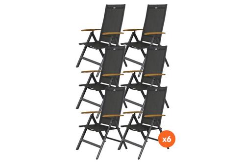 Set van 6 - Hartman Napoli verstelbare stoel - Teak, Tuin en Terras, Tuinsets en Loungesets, Nieuw, Overige materialen, Verzenden