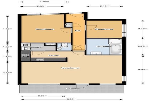 Appartement De Halte in Ede, Huizen en Kamers, Huizen te huur, Via bemiddelaar, Gelderland, Appartement