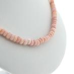 9 Krt. Rozenkwarts kralen ketting | 45 cm, Sieraden, Tassen en Uiterlijk, Antieke sieraden, Ophalen of Verzenden, Goud, Met edelsteen