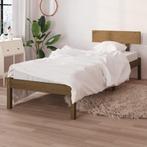 vidaXL Bedframe massief grenenhout honingbruin 90x190 cm, 90 cm, Eenpersoons, Bruin, Verzenden