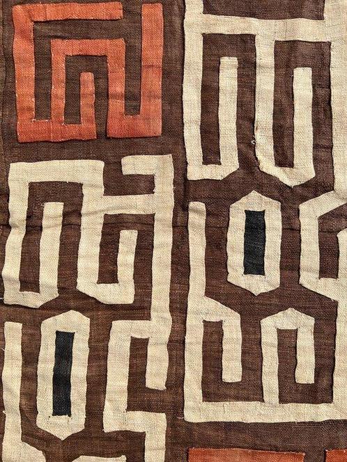 Nr. 9 Raffia stoffen laken - Vloerkleed - 290 cm - 52 cm, Antiek en Kunst, Kunst | Niet-Westerse kunst