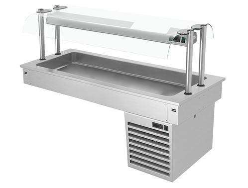 GGM Gastro | Inbouw koelbak 1,5m - +2 tot +8 °C - 4x GN 1/1, Zakelijke goederen, Horeca | Meubilair en Inrichting, Verzenden