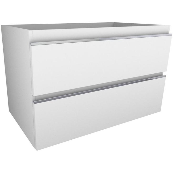 Xellanz Tigris Onderkast Met 2 Laden - 80x46cm - Glans Wit, Huis en Inrichting, Badkamer | Badkamermeubels, Nieuw, Ophalen of Verzenden