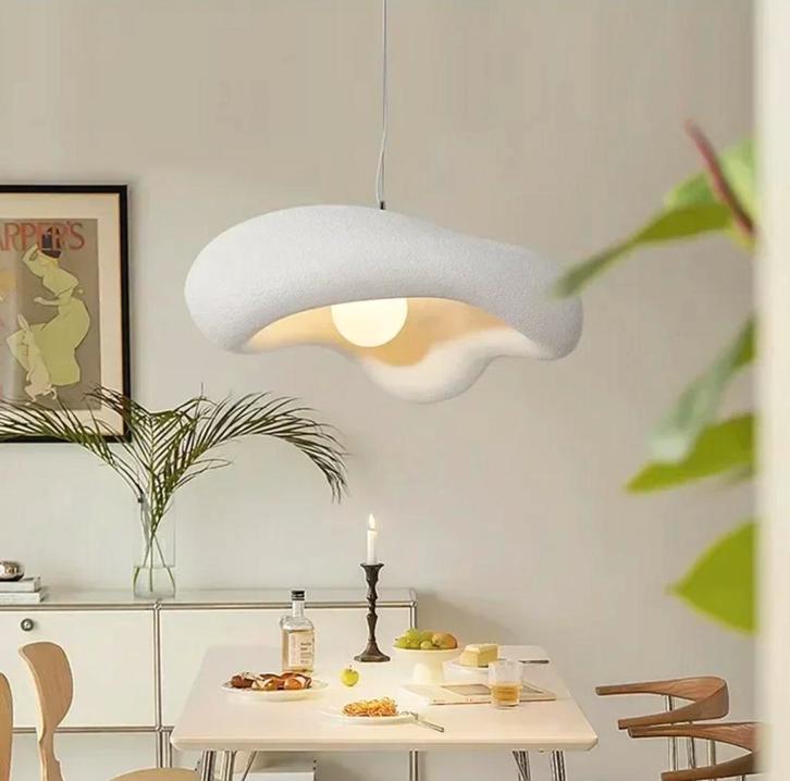 Crème Scandinavische Hanglamp – Moderne Wabi-Sabi Plafondlam, Huis en Inrichting, Lampen | Hanglampen, Nieuw, Verzenden