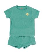 HEMA Babypyjama badstof gezichtje groen, Kinderen en Baby's, Verzenden, Nieuw