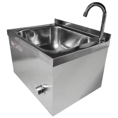 Handwasbak | RVS | Wandmontage | Mengkraan | Kniebediening, Zakelijke goederen, Horeca | Keukenapparatuur, Nieuw in verpakking