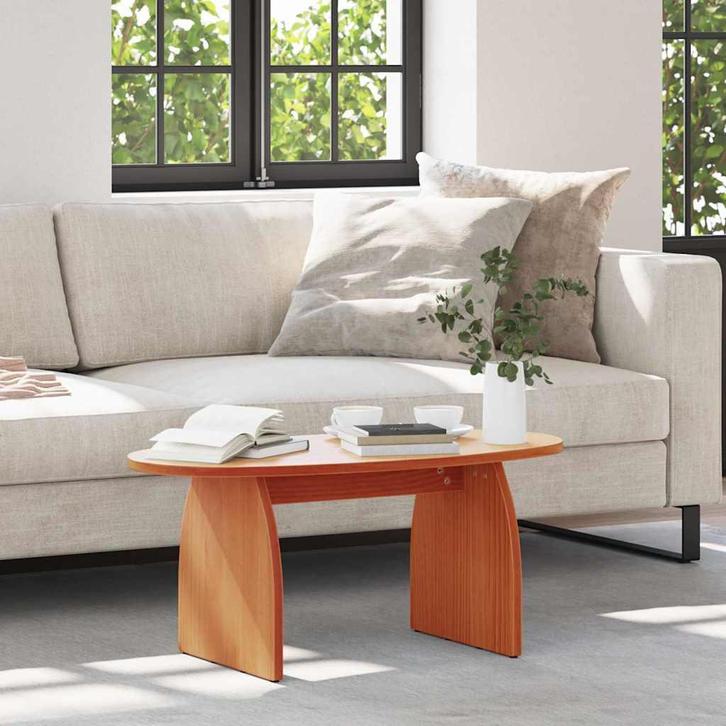 vidaXL Salontafel Wasbruin, Huis en Inrichting, Tafels | Salontafels, Nieuw, Grenenhout, Verzenden
