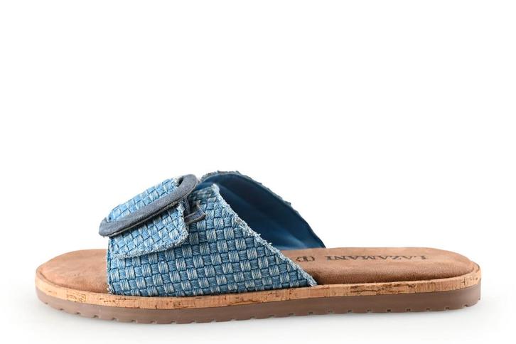 Lazamani slippers in maat 39 Blauw | 15% korting, Kleding | Dames, Schoenen, Blauw, Zo goed als nieuw, Slippers, Verzenden