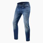 REVIT! Jeans Carlin SK Mid Blue Used Motorcycle Jeans, Motoren, Kleding | Motorkleding, Nieuw met kaartje, REV'IT!, Broek | textiel