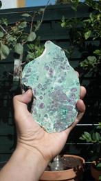 Rubijn in Fuchsiet Schijf, Verzenden, Mineraal