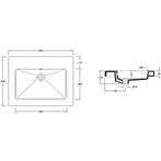 Wiesbaden Kera Wastafel Enkel zonder Kraangat - 60x46x5cm -, Ophalen of Verzenden, Nieuw