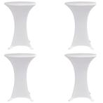 vidaXL Statafelhoes 4 st stretch Ø60 cm wit, Verzenden, Nieuw