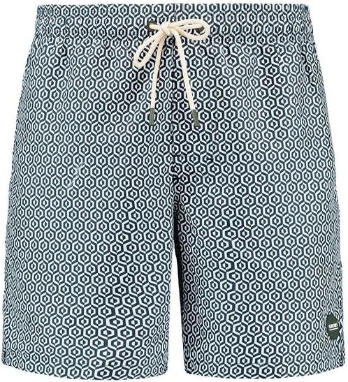 Shiwi Zwembroek Mike Geo Tile Donkergroen maat M Heren, Kleding | Heren, Broeken en Pantalons, Nieuw, Maat 48/50 (M), Verzenden