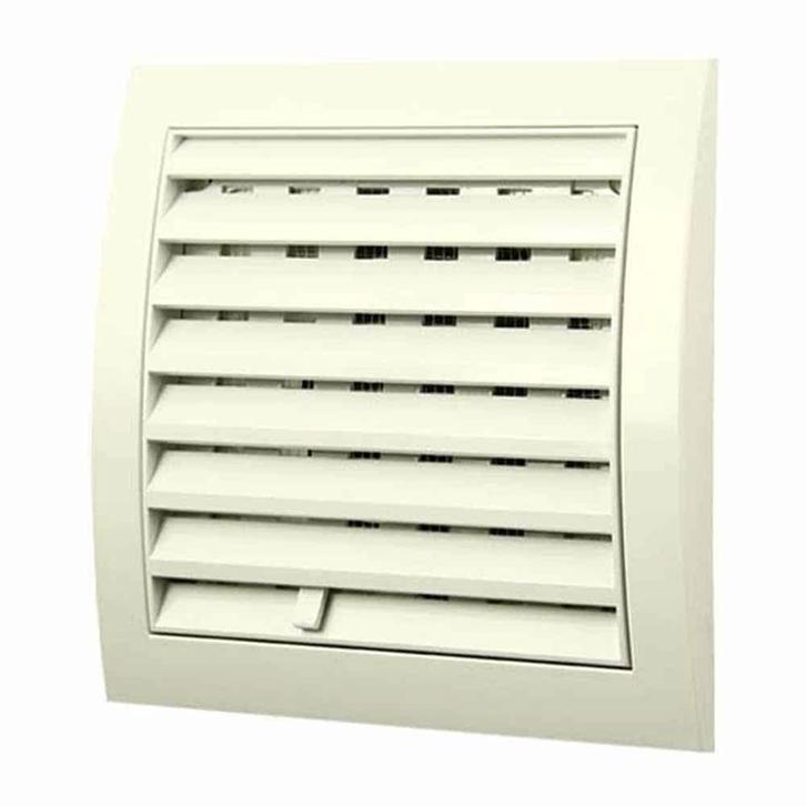 Europlast kunststof muurrooster regelbaar wit 150 x 150mm Ø, Doe-het-zelf en Verbouw, Ventilatie en Afzuiging, Ophalen of Verzenden