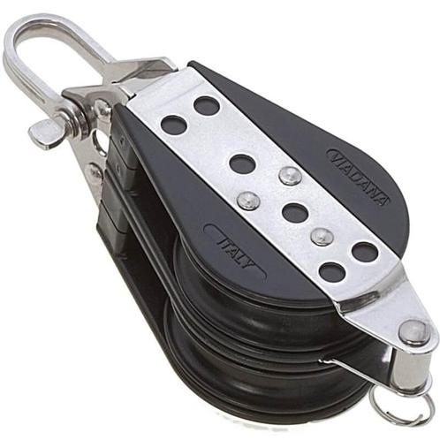 Viadana 57mm Tweeschijfs Blok met Hondsvot, Watersport en Boten, Accessoires en Onderhoud, Ophalen of Verzenden