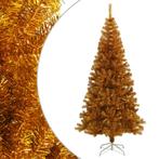 vidaXL Kunstkerstboom met standaard 210 cm PET goudkleurig, Verzenden, Nieuw