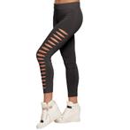 Zwarte Legging Gaten L-XL, Verzenden, Nieuw