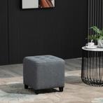 Zithocker - Trendy Living - Houten poten - Grijs, Huis en Inrichting, Banken | Voetenbanken en Poefen, Ophalen of Verzenden, Nieuw