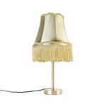 Klassieke tafellamp messing met granny kap groen 30 cm -, Huis en Inrichting, Lampen | Tafellampen, Nieuw, Overige materialen