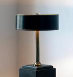 Tafellamp - Leder, Messing - Jacques Adnet stijl