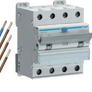 Hager uitbreidingsset - Aardlekautomaat 4-polig, 30mA, B16A, Doe-het-zelf en Verbouw, Elektra en Kabels, Nieuw, Ophalen of Verzenden