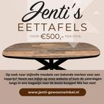 Alle eettafels voor €500,- p.s. OP=OP, 100 tot 150 cm, Metaal, Ophalen of Verzenden, Vijf personen of meer