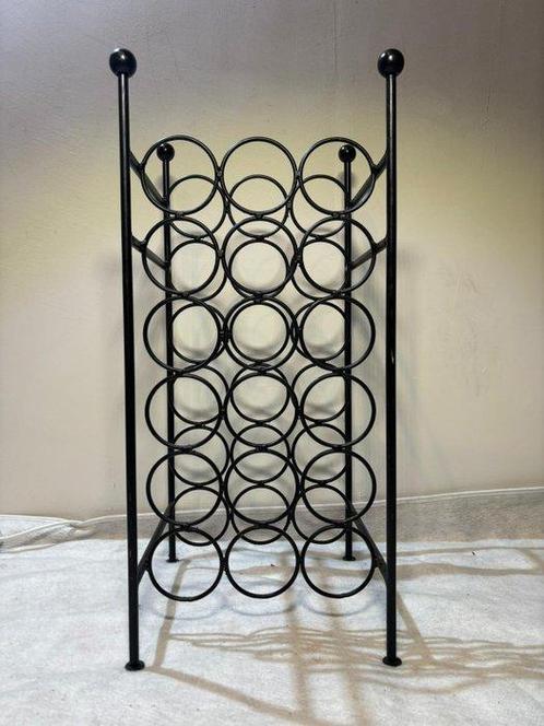 Wijnrek - Mid-Century Moderb met Geometrisch Cirkelontwerp -, Antiek en Kunst, Curiosa en Brocante
