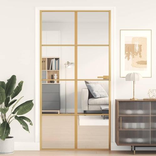 vidaXL Binnendeur smal 102,5x201,5 cm gehard glas en, Doe-het-zelf en Verbouw, Deuren en Horren, Nieuw, Verzenden