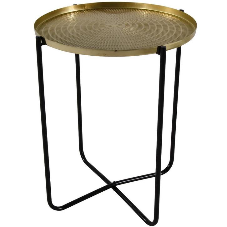Bijzettafel Sumba Goud 50 cm, Huis en Inrichting, Stoelen, Nieuw, Ophalen of Verzenden