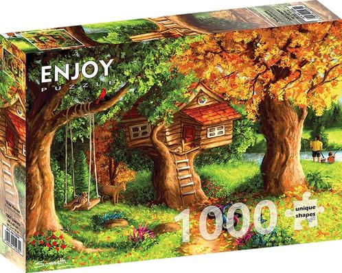 Tree House Puzzel (1000 stukjes) | Enjoy Puzzle - Puzzels, Hobby en Vrije tijd, Denksport en Puzzels, Nieuw, Verzenden