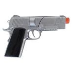 Zilveren speelgoed pistool 8 shots - Pistolen en revolvers, Ophalen of Verzenden, Nieuw