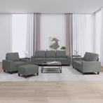 vidaXL 4-delige Loungeset stof donkergrijs, Huis en Inrichting, Verzenden, Nieuw, Vierpersoons of meer, Stof