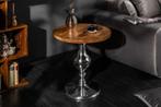 Design bijzettafel EXTRAVAGANCIA 50cm massief mangohout, Huis en Inrichting, Ophalen of Verzenden, Nieuw