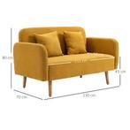 TRUUSK Dubbelbank Loveseat Met Kussens, Verstelbare Voetenst, Verzenden, Nieuw
