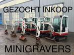 WIJ KOPEN MINIGRAVER MINISHOVEL AVANT KNIKMOPS KUBOTA JCB, Zakelijke goederen, Machines en Bouw | Kranen en Graafmachines, Wiellader of Shovel