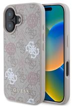 Guess iPhone 16 Back Cover hoesje Magsafe Peony on 4G Roze, Verzenden, Nieuw, Frontje of Cover