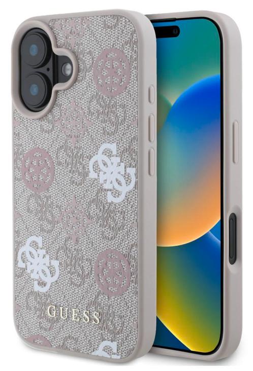 Guess iPhone 16 Back Cover hoesje Magsafe Peony on 4G Roze, Telecommunicatie, Mobiele telefoons | Hoesjes en Frontjes | Apple iPhone