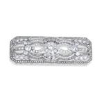 Broche - 18 karaat Witgoud - 5.85ct. tw. Diamant